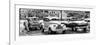 Cuba Fuerte Collection Panoramic BW - Vintage American Car Taxi of Havana II-Philippe Hugonnard-Framed Photographic Print