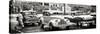 Cuba Fuerte Collection Panoramic BW - Vintage American Car Taxi of Havana-Philippe Hugonnard-Stretched Canvas