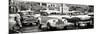 Cuba Fuerte Collection Panoramic BW - Vintage American Car Taxi of Havana-Philippe Hugonnard-Mounted Photographic Print