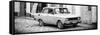 Cuba Fuerte Collection Panoramic BW - Vintage Car in Trinidad-Philippe Hugonnard-Framed Stretched Canvas