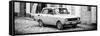 Cuba Fuerte Collection Panoramic BW - Vintage Car in Trinidad-Philippe Hugonnard-Framed Stretched Canvas