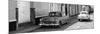 Cuba Fuerte Collection Panoramic BW - Vintage Cars in Trinidad II-Philippe Hugonnard-Mounted Photographic Print