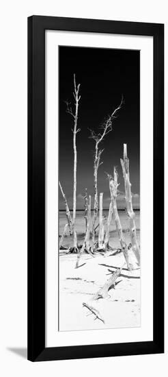 Cuba Fuerte Collection Panoramic BW - Wild White Sand Beach-Philippe Hugonnard-Framed Photographic Print