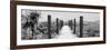 Cuba Fuerte Collection Panoramic BW - Wooden Jetty on the Beach-Philippe Hugonnard-Framed Photographic Print