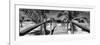 Cuba Fuerte Collection Panoramic BW - Wooden Jetty on the Beach-Philippe Hugonnard-Framed Photographic Print