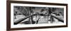 Cuba Fuerte Collection Panoramic BW - Wooden Jetty on the Beach-Philippe Hugonnard-Framed Photographic Print