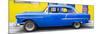 Cuba Fuerte Collection Panoramic - Classic American Blue Car in Havana-Philippe Hugonnard-Mounted Photographic Print