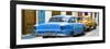 Cuba Fuerte Collection Panoramic - Classic American Cars - Blue & Orange-Philippe Hugonnard-Framed Photographic Print