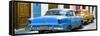 Cuba Fuerte Collection Panoramic - Classic American Cars - Blue & Orange-Philippe Hugonnard-Framed Stretched Canvas