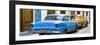Cuba Fuerte Collection Panoramic - Classic American Cars - Blue & Orange-Philippe Hugonnard-Framed Photographic Print