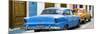 Cuba Fuerte Collection Panoramic - Classic American Cars - Blue & Orange-Philippe Hugonnard-Mounted Photographic Print
