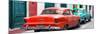 Cuba Fuerte Collection Panoramic - Classic American Cars - Red & Turquoise-Philippe Hugonnard-Mounted Photographic Print
