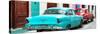 Cuba Fuerte Collection Panoramic - Classic American Cars - Turquoise & Red-Philippe Hugonnard-Stretched Canvas