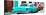 Cuba Fuerte Collection Panoramic - Classic American Cars - Turquoise & Red-Philippe Hugonnard-Stretched Canvas