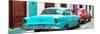 Cuba Fuerte Collection Panoramic - Classic American Cars - Turquoise & Red-Philippe Hugonnard-Mounted Photographic Print