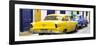 Cuba Fuerte Collection Panoramic - Classic American Cars - Yellow & Blue-Philippe Hugonnard-Framed Photographic Print