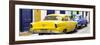 Cuba Fuerte Collection Panoramic - Classic American Cars - Yellow & Blue-Philippe Hugonnard-Framed Photographic Print