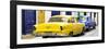 Cuba Fuerte Collection Panoramic - Classic American Cars - Yellow & Blue-Philippe Hugonnard-Framed Photographic Print