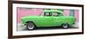 Cuba Fuerte Collection Panoramic - Classic American Green Car in Havana-Philippe Hugonnard-Framed Photographic Print