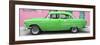 Cuba Fuerte Collection Panoramic - Classic American Green Car in Havana-Philippe Hugonnard-Framed Photographic Print