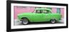 Cuba Fuerte Collection Panoramic - Classic American Green Car in Havana-Philippe Hugonnard-Framed Photographic Print