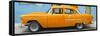 Cuba Fuerte Collection Panoramic - Classic American Orange Car in Havana-Philippe Hugonnard-Framed Stretched Canvas