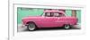 Cuba Fuerte Collection Panoramic - Classic American Pink Car in Havana-Philippe Hugonnard-Framed Photographic Print