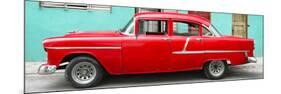 Cuba Fuerte Collection Panoramic - Classic American Red Car in Havana-Philippe Hugonnard-Mounted Photographic Print