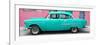 Cuba Fuerte Collection Panoramic - Classic American Turquoise Car in Havana-Philippe Hugonnard-Framed Premium Photographic Print