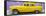 Cuba Fuerte Collection Panoramic - Classic American Yellow Car in Havana-Philippe Hugonnard-Framed Stretched Canvas