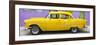 Cuba Fuerte Collection Panoramic - Classic American Yellow Car in Havana-Philippe Hugonnard-Framed Photographic Print