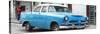 Cuba Fuerte Collection Panoramic - Classic Blue Car-Philippe Hugonnard-Stretched Canvas