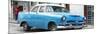 Cuba Fuerte Collection Panoramic - Classic Blue Car-Philippe Hugonnard-Mounted Photographic Print