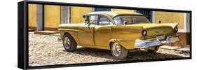 Cuba Fuerte Collection Panoramic - Classic Golden Car-Philippe Hugonnard-Framed Stretched Canvas