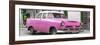 Cuba Fuerte Collection Panoramic - Classic Pink Car-Philippe Hugonnard-Framed Photographic Print