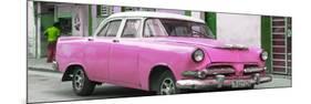 Cuba Fuerte Collection Panoramic - Classic Pink Car-Philippe Hugonnard-Mounted Photographic Print