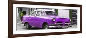 Cuba Fuerte Collection Panoramic - Classic Purple Car-Philippe Hugonnard-Framed Photographic Print