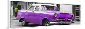 Cuba Fuerte Collection Panoramic - Classic Purple Car-Philippe Hugonnard-Framed Photographic Print