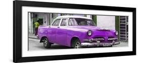 Cuba Fuerte Collection Panoramic - Classic Purple Car-Philippe Hugonnard-Framed Photographic Print