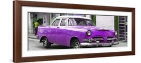 Cuba Fuerte Collection Panoramic - Classic Purple Car-Philippe Hugonnard-Framed Photographic Print