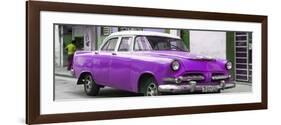 Cuba Fuerte Collection Panoramic - Classic Purple Car-Philippe Hugonnard-Framed Photographic Print