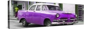 Cuba Fuerte Collection Panoramic - Classic Purple Car-Philippe Hugonnard-Stretched Canvas