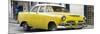 Cuba Fuerte Collection Panoramic - Classic Yellow Car-Philippe Hugonnard-Mounted Photographic Print