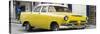 Cuba Fuerte Collection Panoramic - Classic Yellow Car-Philippe Hugonnard-Stretched Canvas