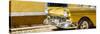 Cuba Fuerte Collection Panoramic - Close-up of Classic Golden Car-Philippe Hugonnard-Stretched Canvas