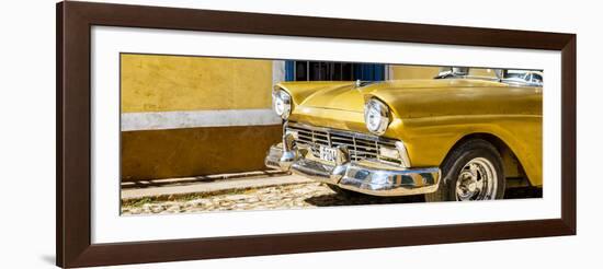 Cuba Fuerte Collection Panoramic - Close-up of Classic Golden Car-Philippe Hugonnard-Framed Photographic Print