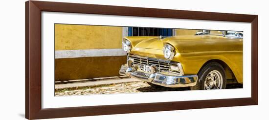 Cuba Fuerte Collection Panoramic - Close-up of Classic Golden Car-Philippe Hugonnard-Framed Photographic Print