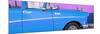 Cuba Fuerte Collection Panoramic - Close-up of Retro Blue Car-Philippe Hugonnard-Mounted Photographic Print