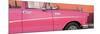 Cuba Fuerte Collection Panoramic - Close-up of Retro Dark Pink Car-Philippe Hugonnard-Mounted Photographic Print