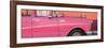 Cuba Fuerte Collection Panoramic - Close-up of Retro Dark Pink Car-Philippe Hugonnard-Framed Photographic Print